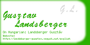 gusztav landsberger business card